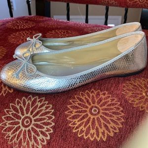 Silver Talbots flats